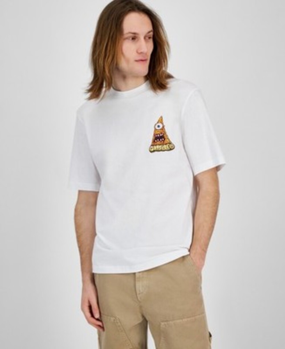 HUGO by Hugo Boss Nizzerio Crewneck Logo Graphic T-Shirt Men's Medium White